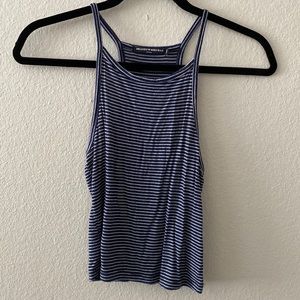 Brandy Melville Blue Striped Spaghetti Strap Tank Top